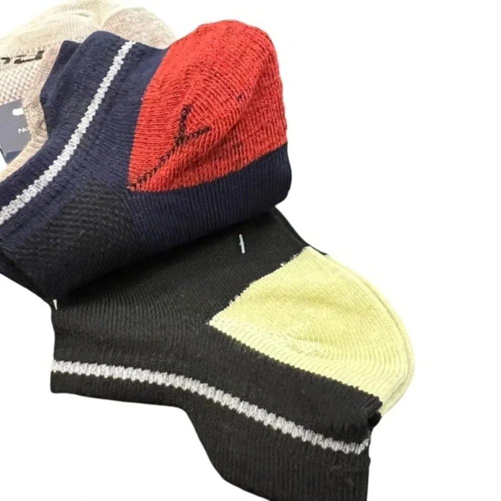 No-Show Mens Socks 6 Pairs Cotton Blend Shoe Size 7-12 Colorblock NWT Everyday‎